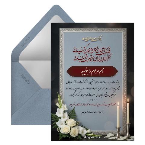 کارت ترحیم برادر