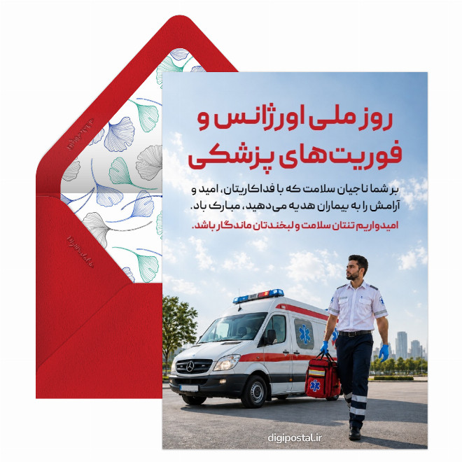 کارت پستال روز فوریت های پزشکی