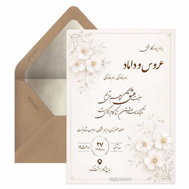 کارت عروسی آنلاین رایگان
