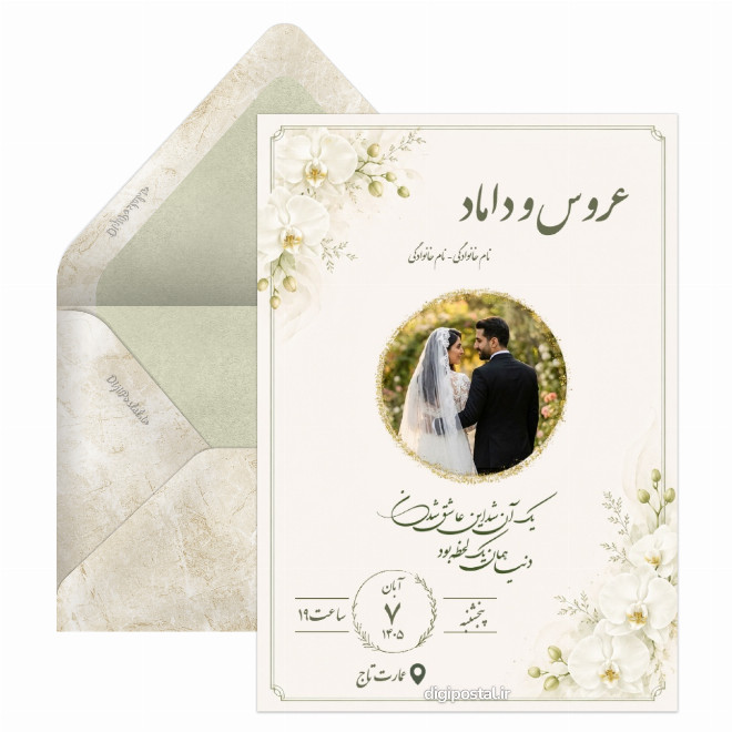 کارت عروسی با زمانبندی